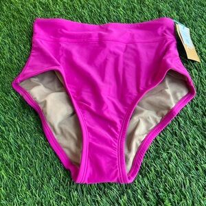 hot pink high waisted slimming bikini bottoms NWT Kona sol